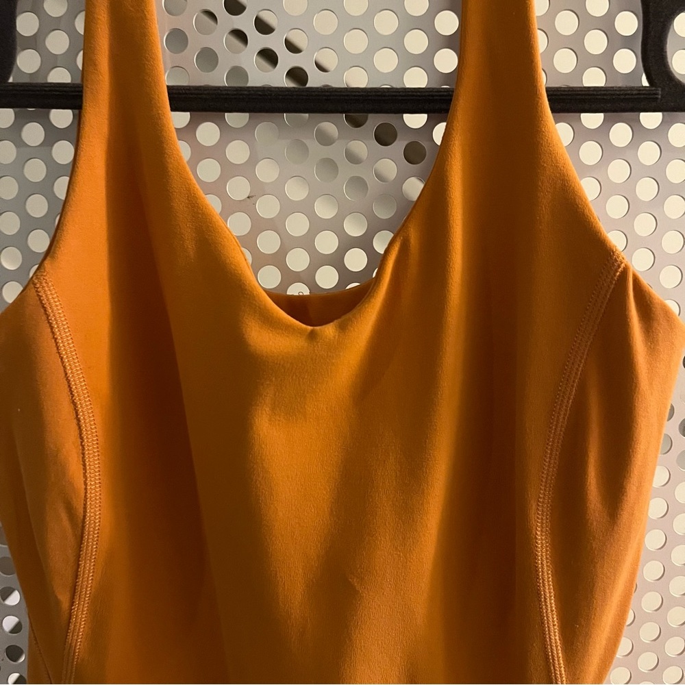 Lululemon Align Bodysuit/Onesie 8” Size 4 in Autumn Orange GUC - Picture 5 of 12